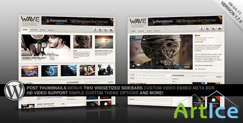 ThemeForest - Wave: A Video Centric Theme for WordPress - Retail l (reuploaded)
