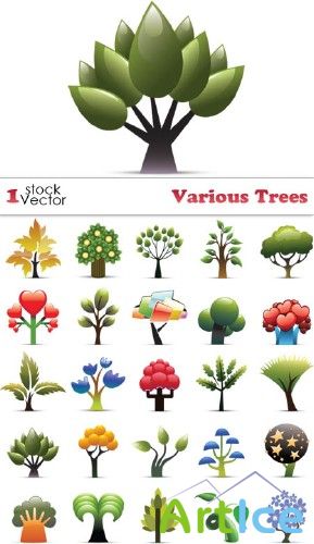 Various Trees Vector