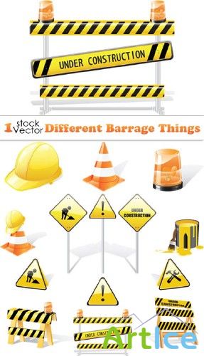 Different Barrage Things Vector