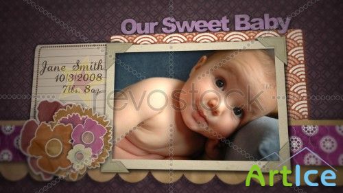 Revostock - Baby Girl Scrapbook 153583 - Projects for After Effects