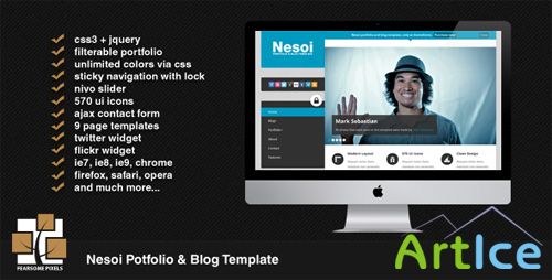 ThemeForest - Nesoi Portfolio & Blog Template