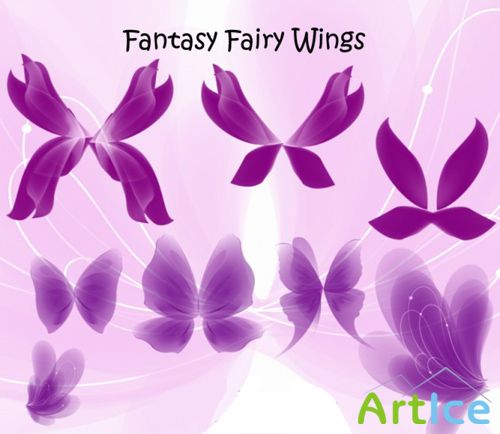 Fantasy Fairy Wings Set for Photoshop