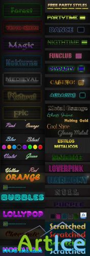 Party Collection Text Styles for Photoshop