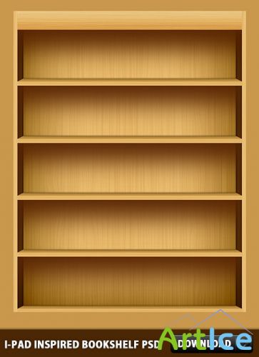 Ipad Bookshelf Psd for Photoshop