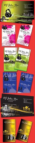 Dj Music Business Cards Pack psd for Photoshop