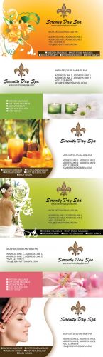 Massage Business Cards Psd for Photoshop