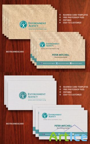 Eco Business Cards Psd for Photoshop