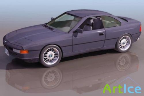 3D model. Car (BMW 850)