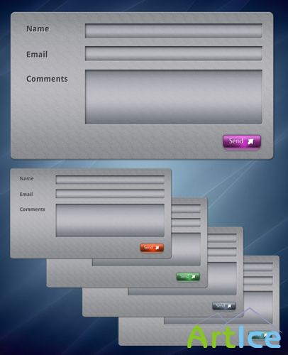 Web form field lighty for Photoshop