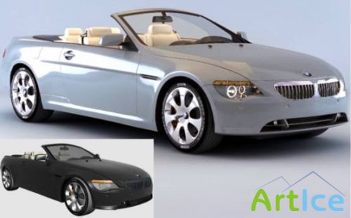 3D model for 3dsMax. Car (BMW 6 Convertible)