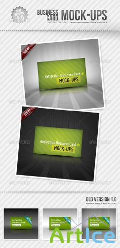 GraphicRiver - Reflection Business Card Mockup 154427