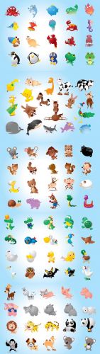 Vector Cute Animals Pack for Photoshop