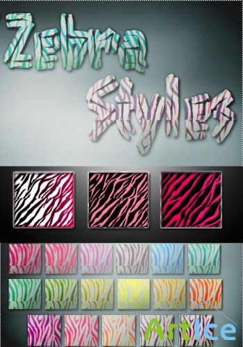 Zebra Text Styles for Photoshop