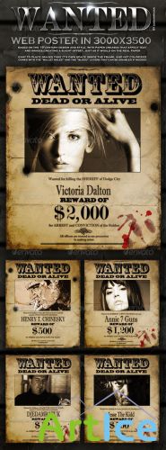 GraphicRiver - Old "Wanted" Poster - Editable 232920
