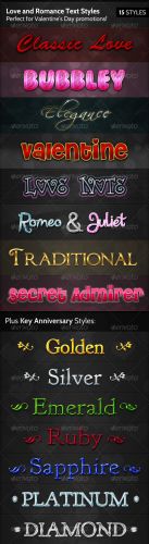 GraphicRiver - Love and Romance Text Styles 154496