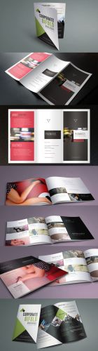 Catalog Fashion and Trifold Corporate Brochure Template for Photoshop