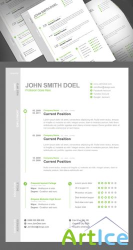 Resume PSD Template for Photoshop