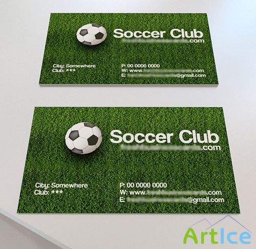 Soccer Business Card for Photoshop