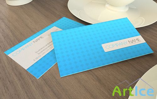 Blue Psd Business Cards for Photoshop