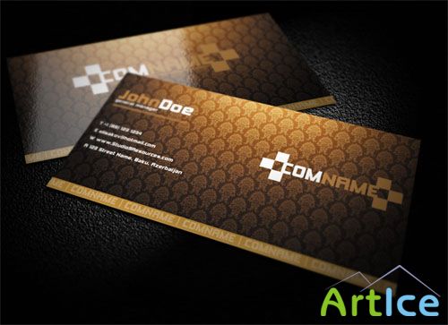 PSD Template - Golden Business Card