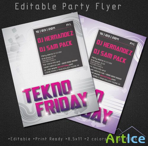 Minimalistic Party Flyer/Poster PSD Template