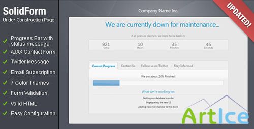Themeforest - Under Construction Page w/ AJAX contact form (Reupload)