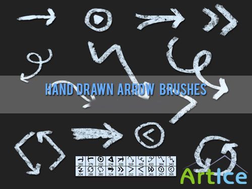 Brushes for Photoshop - Grungy Hand Drawn Arrow