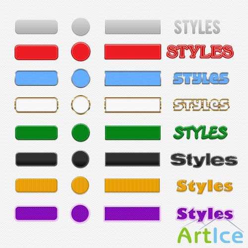 8 Button Styles for Photoshop