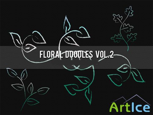 Brushes for Photoshop - Floral Doodles Pack 2