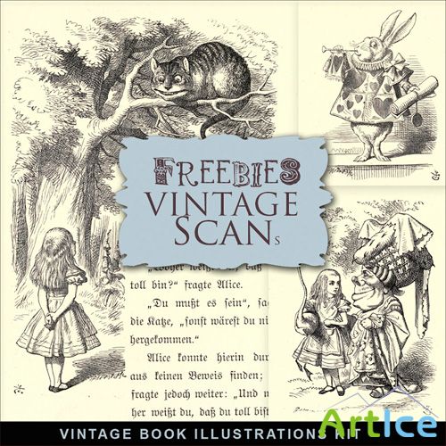 Scrap-Kit Vintage Book Illustrations