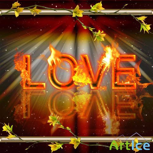 PSD Template - Fire Love