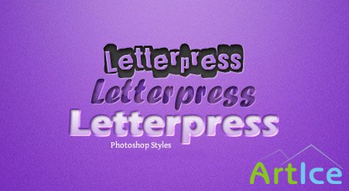 Letterpress Photoshop Style