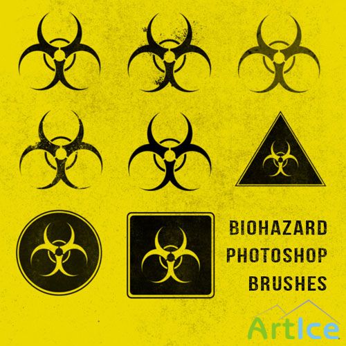 Brushes for Photoshop - Grunge Biohazard