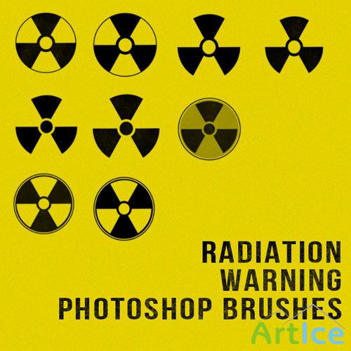 Brushes for Photoshop - Radiation Warning Symbol