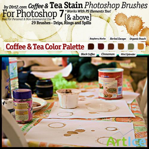 Brushes for Photoshop - Coffee and Tea Stain