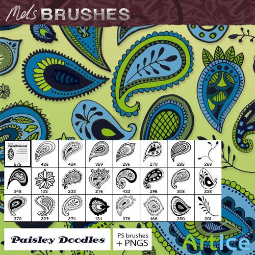 Brushes for Photoshop - Paisley doodle