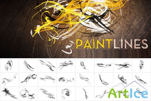 Brushes for Photoshop - Paint Lines
