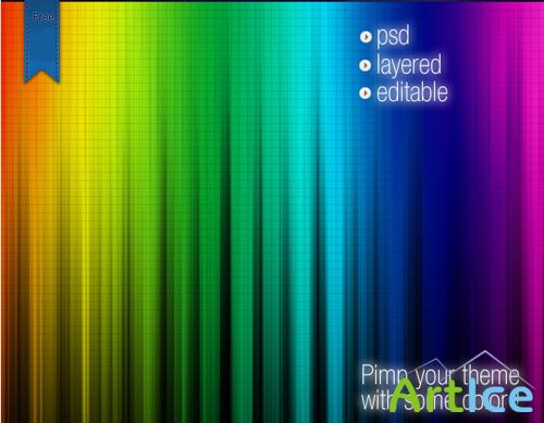 Quality multi color web background for Photoshop