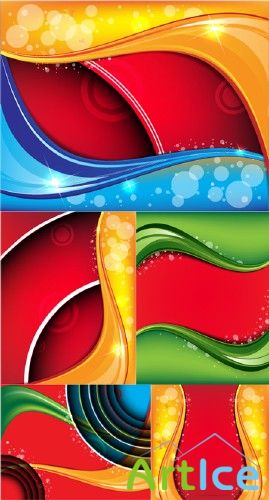 Bright Colors and Shadows - Vector Backgrounds