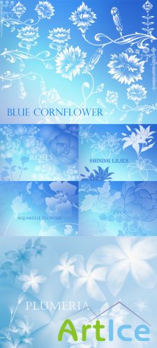 Aquarelle Flowers Brushes Pack for Photoshop