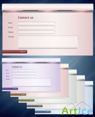 Website Contact Form for Photoshop