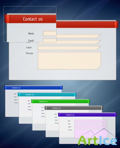 Website Form Clean 3 for Photoshop