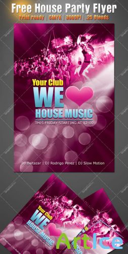 House Party Flyer/Poster PSD Template