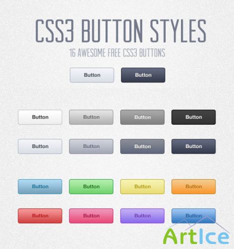 CSS3 Button Styles - MediaLoot