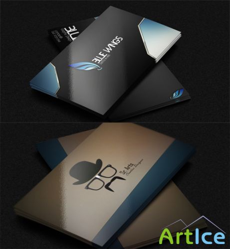 Blue Wings Business Cards for Photoshop