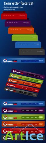 Vector Web Footer Ribbon for Photoshop