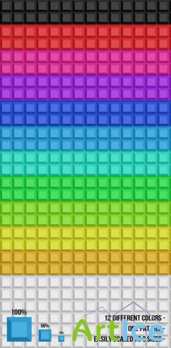 Patterns for Photoshop - Square Button Tile