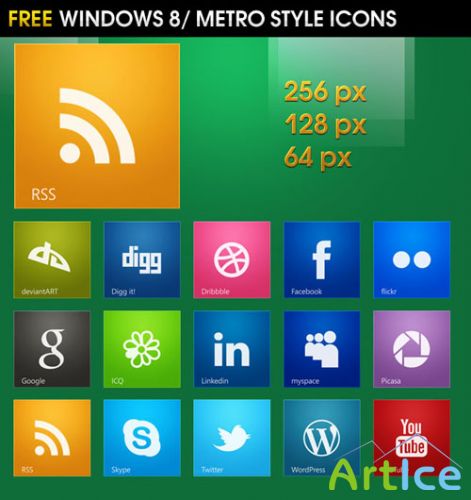 Icons - Windows 8 / Metro Style Social Pack