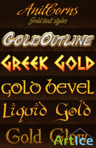 Gold Text Styles for Photoshop