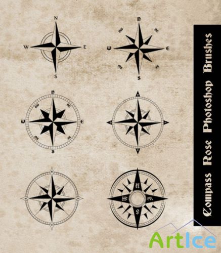 Brushes for Photoshop - Compass Rose